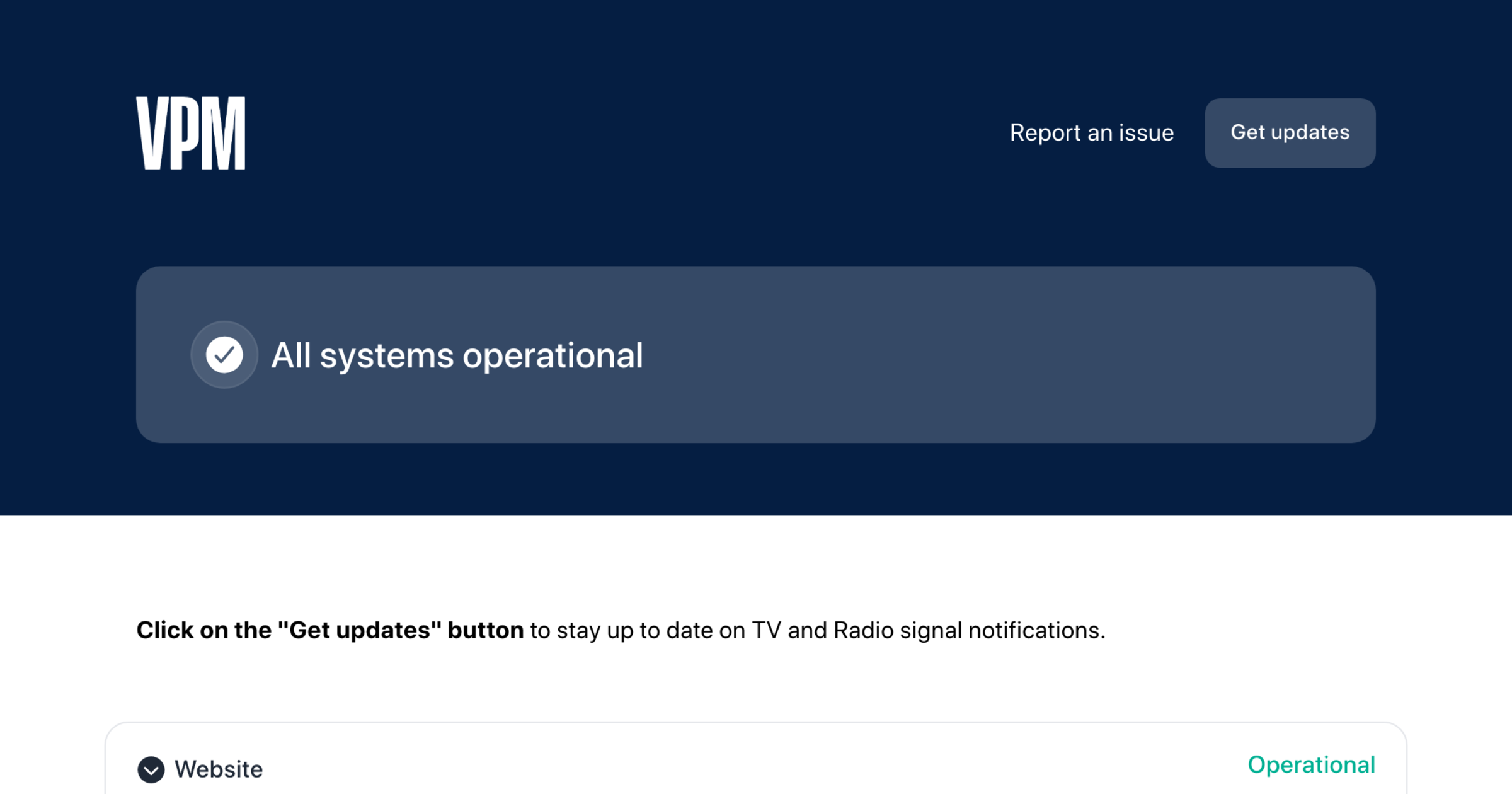 VPM Status